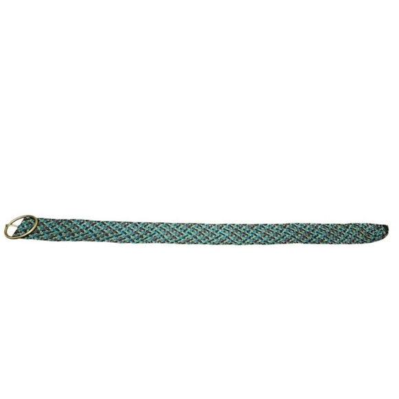 Kookai Wide Braided Belt Large Brass Oval Buckle EUC 38 " Waist - Picture 5 of 10